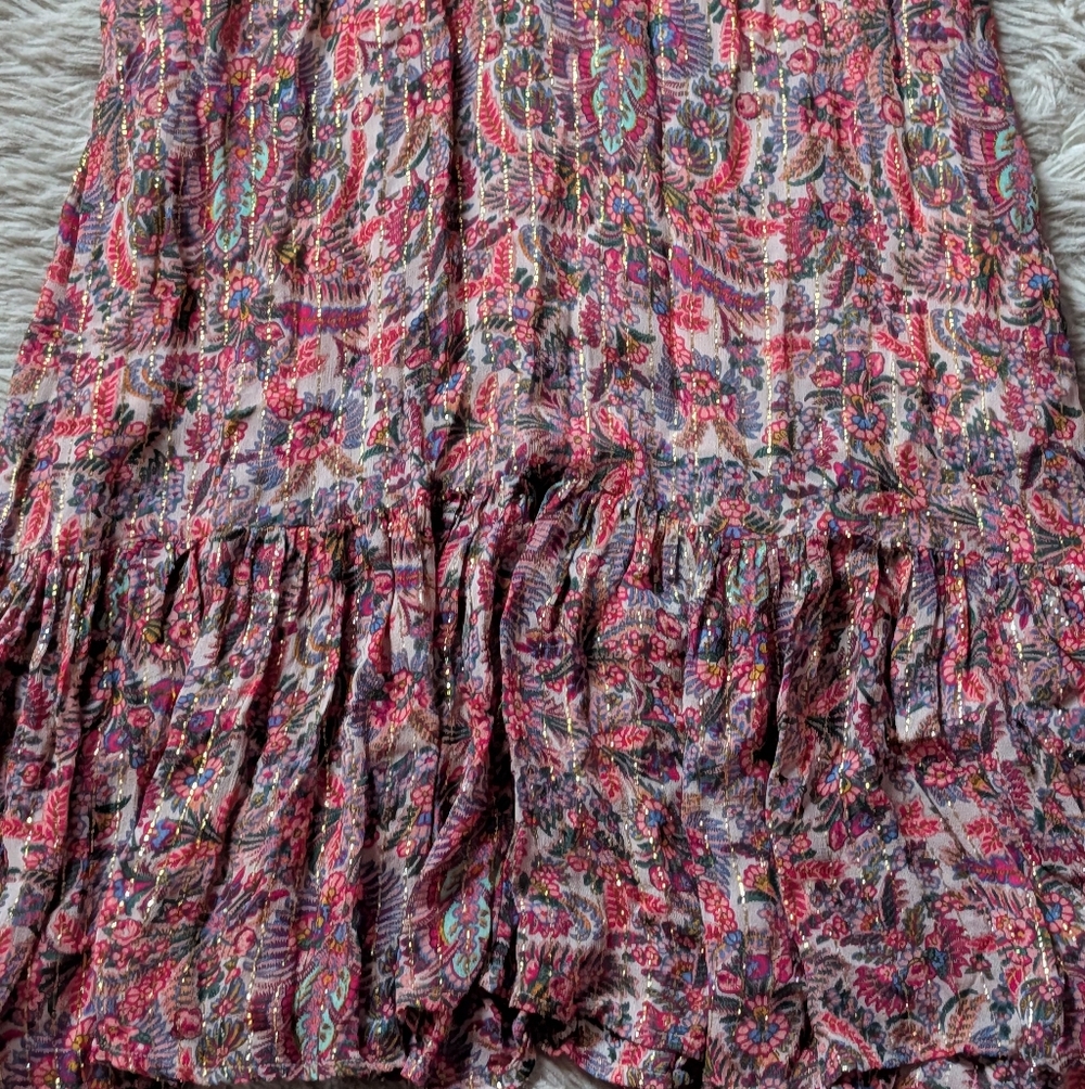 Natural Life Pink Paisley Metallic Sleeveless Dress - Picture 11 of 13